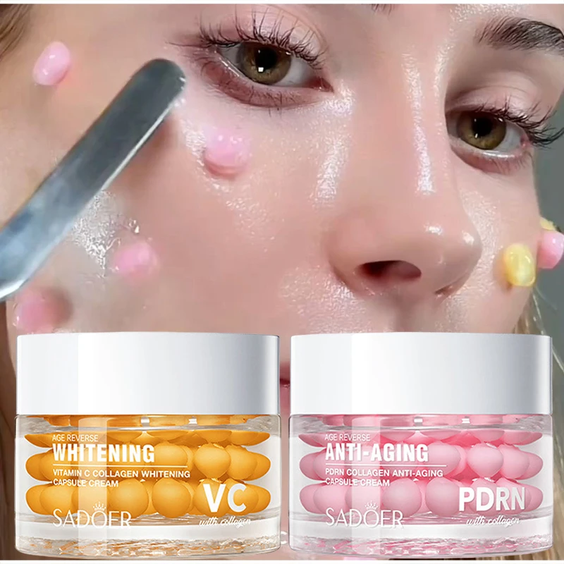 Collagen Asiatica Capsule Face Cream 60g PDRN Vitamin C Niacinamide Glow Plump Skin Cream Soothing And Hydrating Daily Skincare