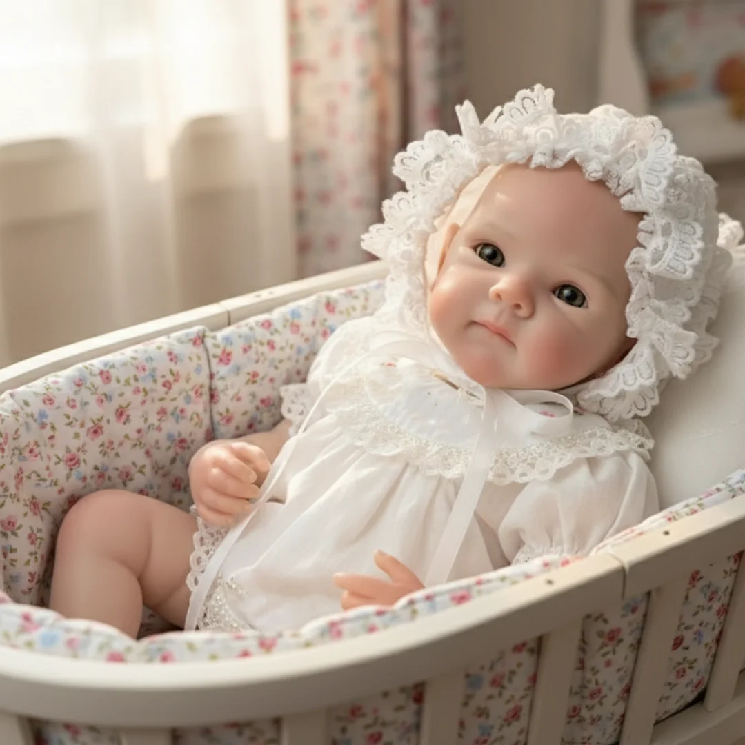 13In Open Mouth Bettie bebe reborn de silicona Girl Doll With Washable Silicone Body Handmade Painted Lifelike reales para niñas