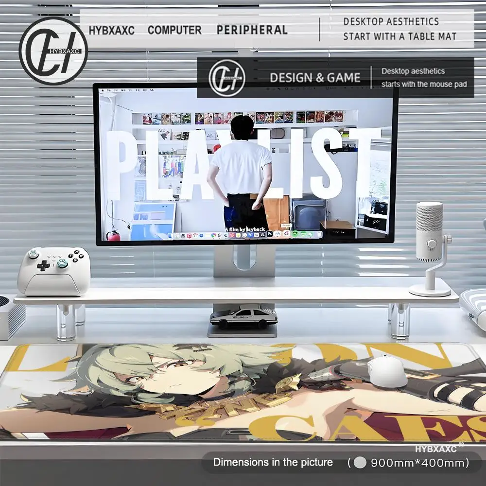 ZZZ الألعاب قيصر الملك ماوس الوسادة إيفلين شيفالييه أسابا هاروماسا زينليس زون صفر لوحة المفاتيح حصير مكتب XXL أنيمي الفتيات ماوس الوسادة