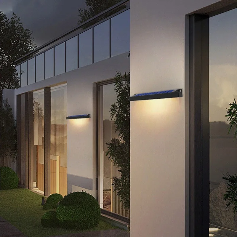 Solar - powered Wall Light: Automatically On at Dusk, for Shop Sign Lighting, Wall - washing, Long - strip Warm - light Ambient