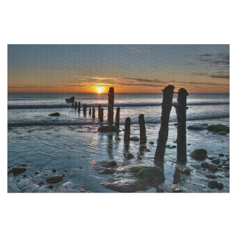 Sandsend Sunrise Jigsaw Puzzle Custom Custom Wooden Name Custom Photo Puzzle