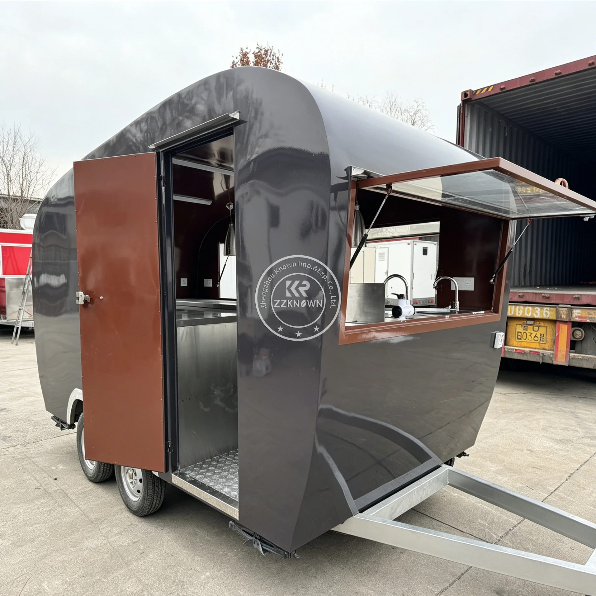 Carrinho de Comida Móvel para  - Coffee Tea Kiosk avaliação e preço