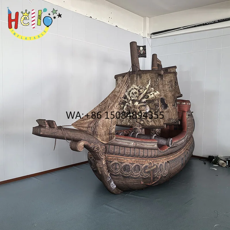 Giant Inflatable Pirate Ship Model Custom Advertising Inflatable Ancient Boat for Theme Park Decor and Event Display
