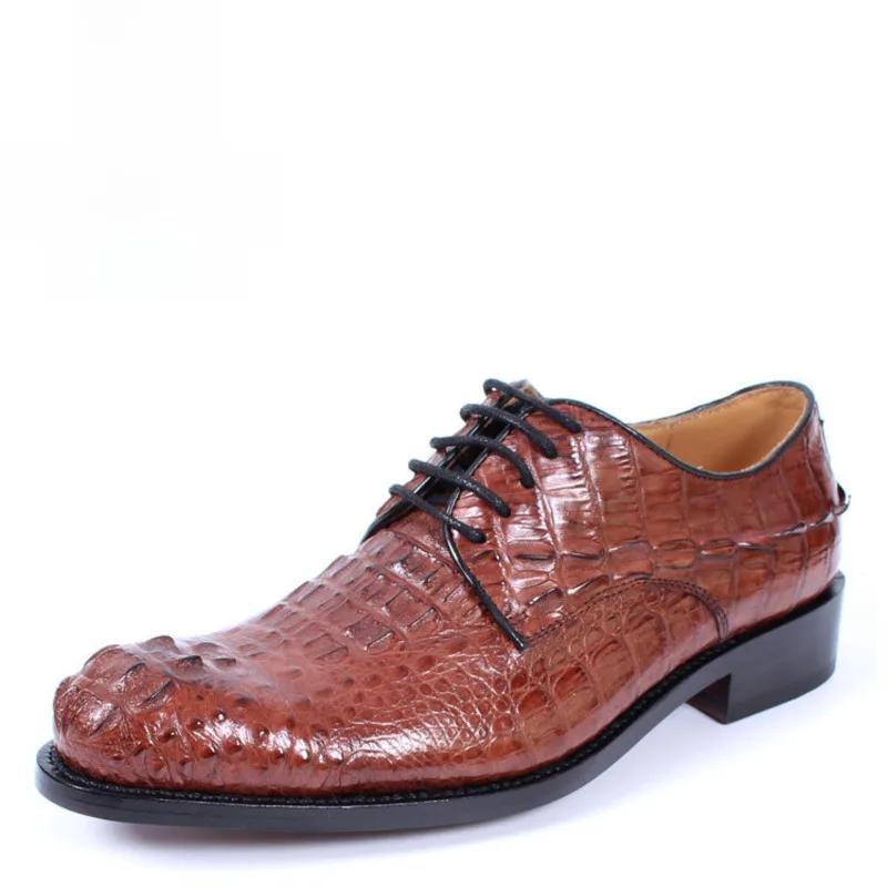 Genuine Crocodile Shoes Handmade with Formal Business Leather Loafers Casual мужская мужская повседневная обувь мужские туфли