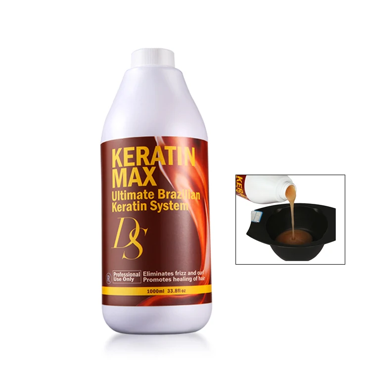 Keratin Hair 1000ml Professional Brazilian Keratin Hair Treatment Straightening 5% Eliminate Frizz &Make Shiny