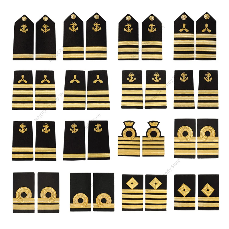Sailor Skipper Captain Epaulets Epaulette Shoulder Mark Board Knot Chief Officer Lieutenant Commander Royal Navy