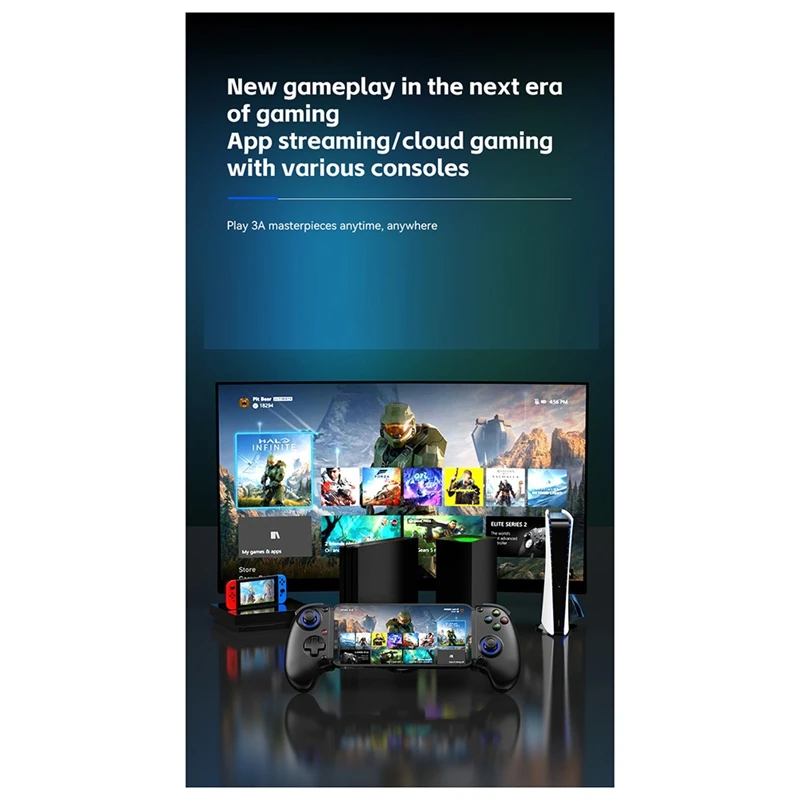 Best-D10 لوحة ألعاب قابلة للتمدد لـ Delta PS4 Android IOS Tablet Switchxbox 400Mah عصا تحكم متعددة الوظائف