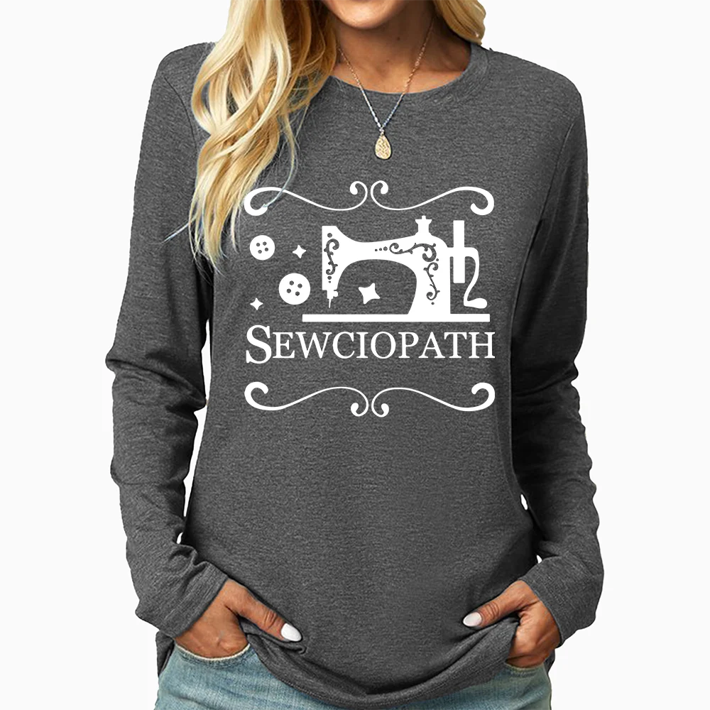 Sewing Shirts, Fun Sewing Long Sleeves, Women\'s Shirts, Sewciopath T-Shirts, Women\'s Shirts, Sewing Lover Shirts, Quilted Gifts