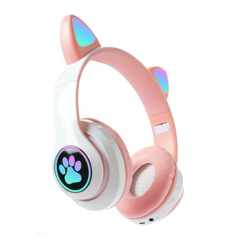 New B39C STN-28 Cute Cat's ears (Steamed cat-ear shaped bread) Hair Lightening Headset Wireless Bluetooth Headset