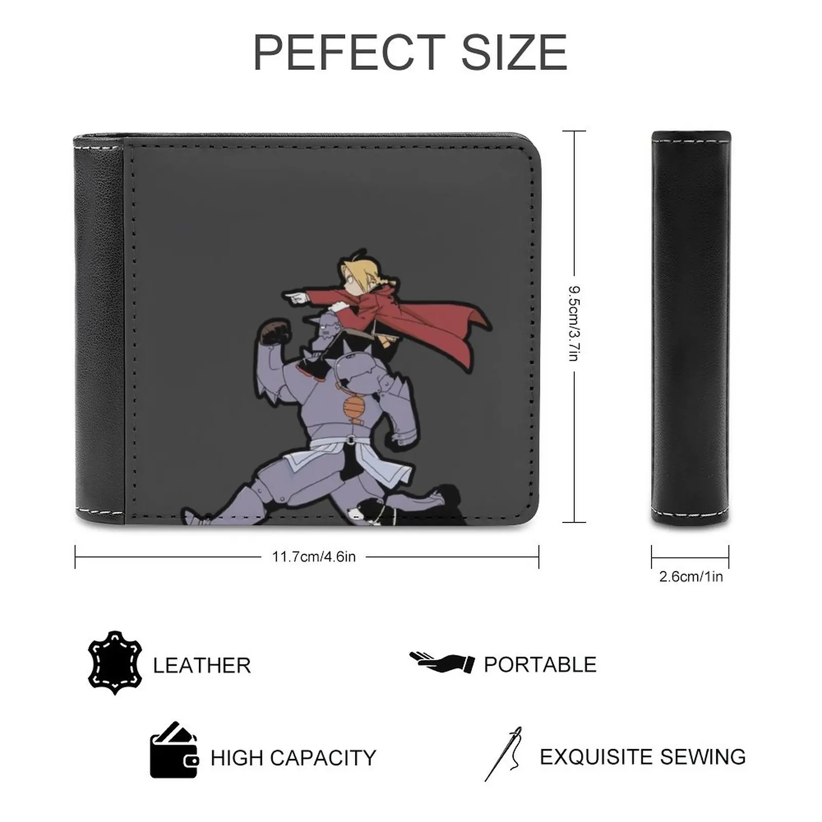 Fullmetal Alchemist-Brothers Business Men Wallets Small Money Purses New Design Dollar Price Top Wallet Full Metal Alchemist