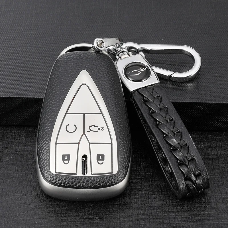 

Fashion Leather+TPU Car Remote Key Case Cover Shell For Changan CS35PLUS CS75PLUS CS55PLUS Eado UNI-T Oushang X5 X7 EV 2019 2020