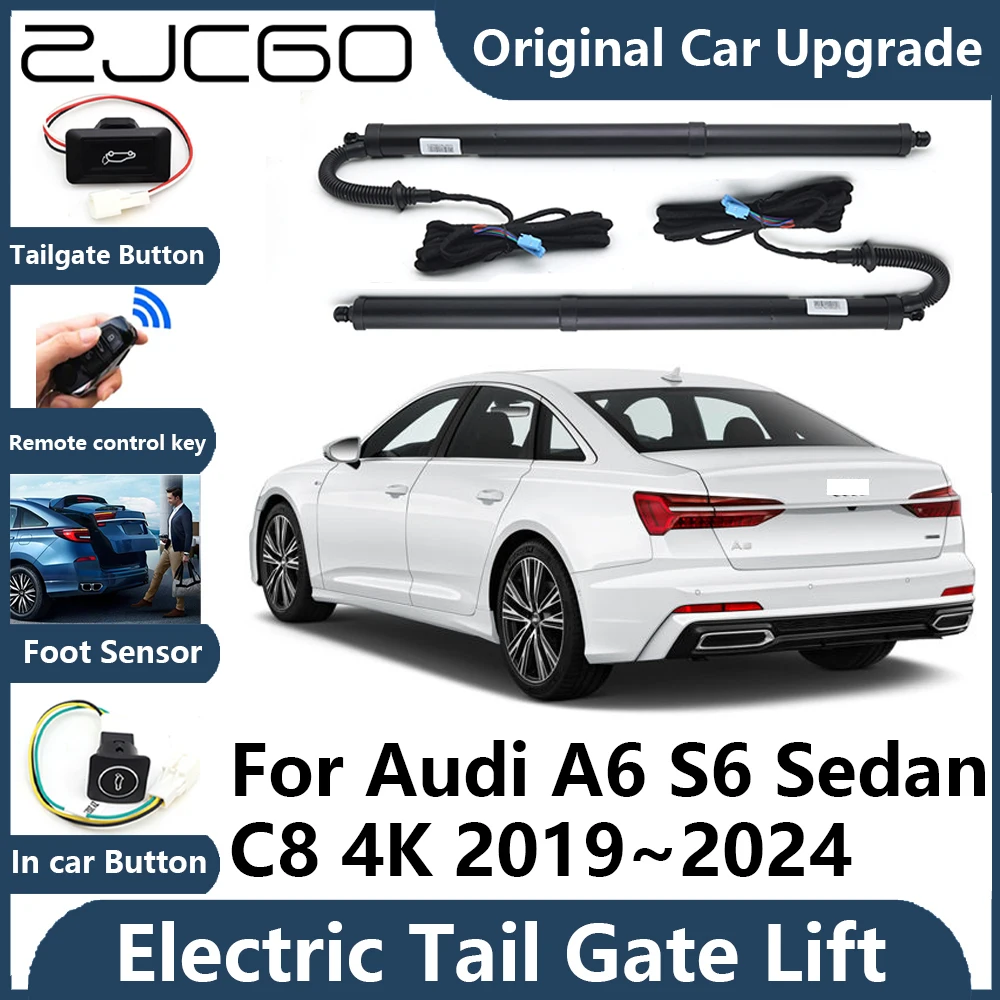 

ZJCGO For Audi A6 S6 Sedan C8 4K 2019~2024 Tailgate Electric Tail Gate Lift Prop Support Vehicle Power Rear Door Liftgate Strut