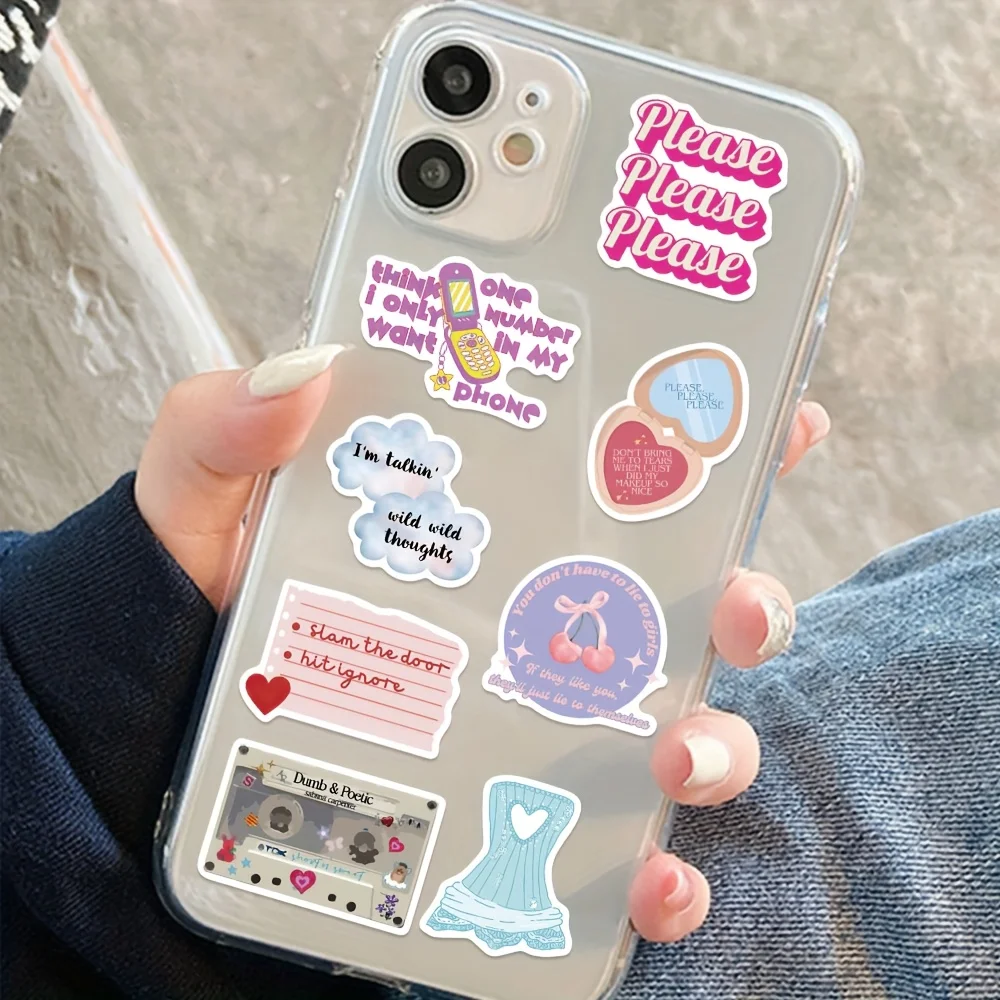 50 قطعة ملصقات نجار سابرينا كول الكرتون المغني ملصق مائي DIY كتيب الهاتف المغلف الأمتعة الغيتار الثلاجة ملصقات الزخرفية #5