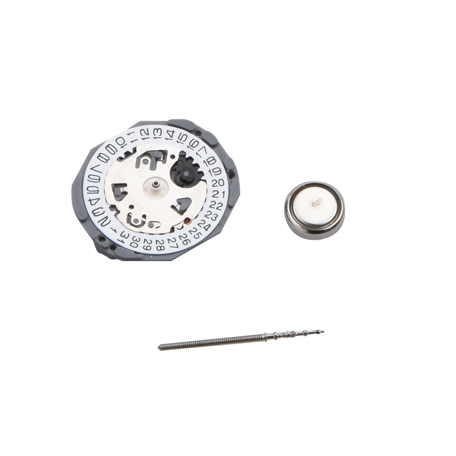 Quartz Watch Movement Replacement White Dial With 351332 Stem For Hattori VJ22 VJ22B Watch Accessories Parts