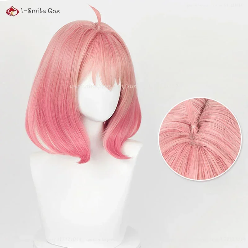 Anime SPY Anya Forger Cosplay Wig Short Pink Or Gradient Heat Resistant Synthetic Hair Halloween Wigs For Woman + Wig Cap view 5