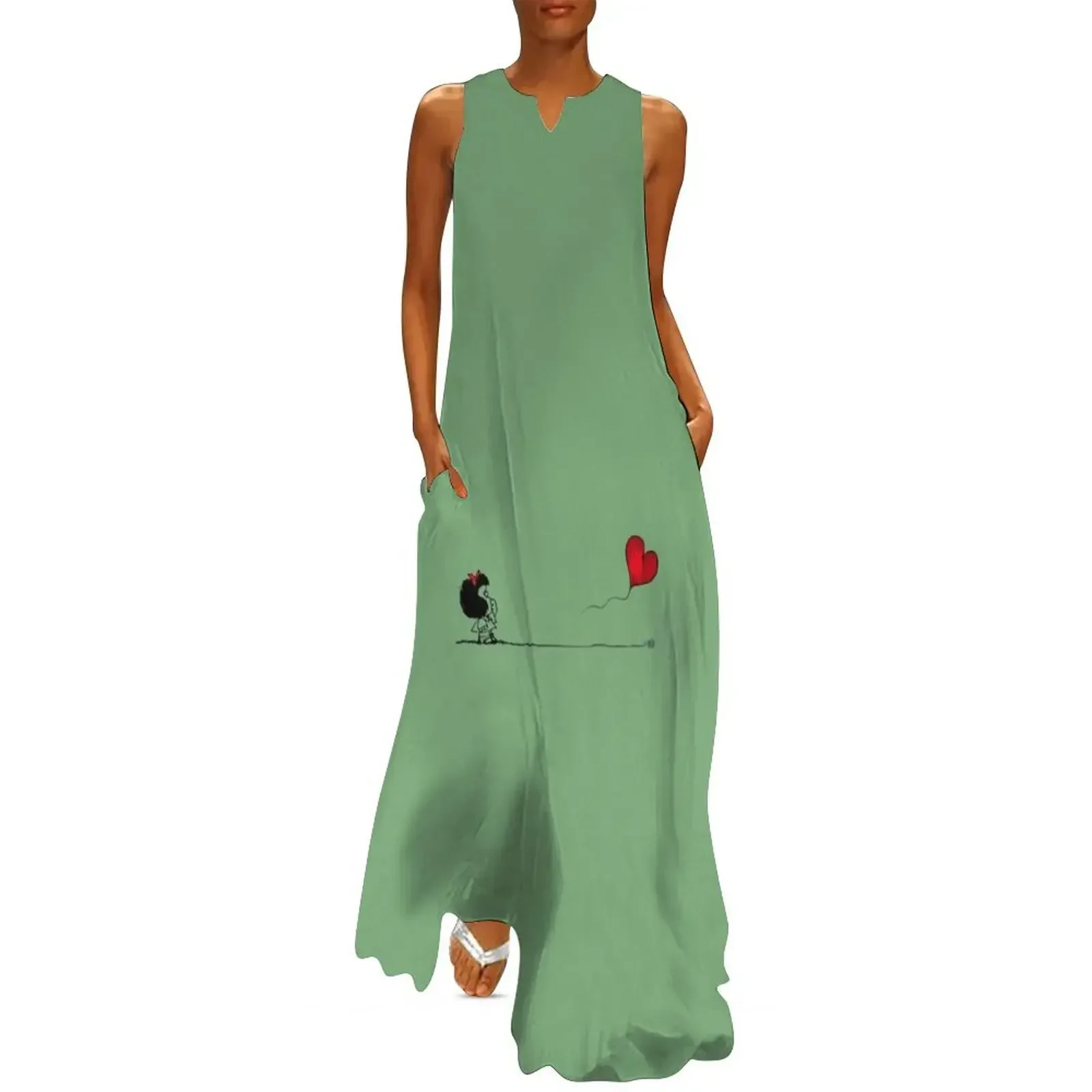 

Mafalda, balloon, heart Long Dress Bridesmaid dress woman chic and elegant evening dress summer