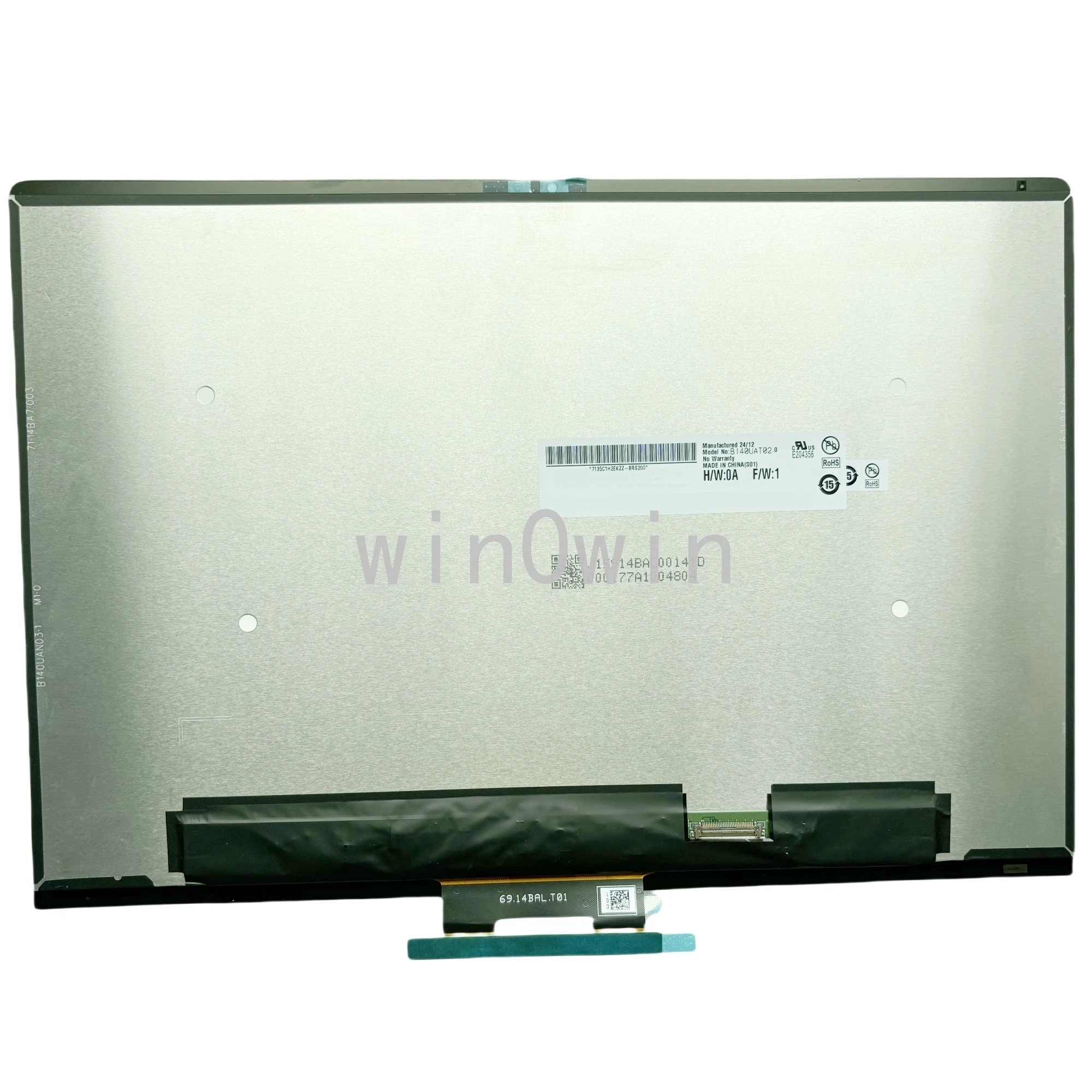 

Для DELL Inspiron 14 7440 2-в-1 DPN 09JKP0 14,0 дюймов ЖК-экран ноутбука с сенсорным дигитайзером в сборе B140UAT02.0 69.14BAL.T01