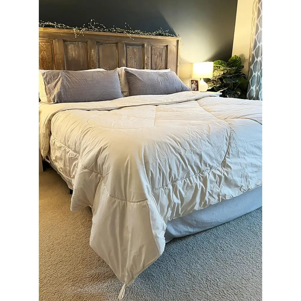 

Hypoallergenic All-Season Comforter with 100% Acrylic Wool Filling and 100% Pima Cotton Shell - Queen Size
