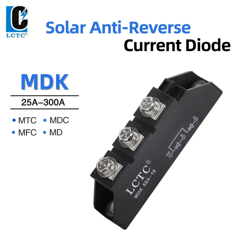 

LCTC Solar Anti Return Diode 250A 300A DC Solar Relay Charge Controller Regulator MDK200A High Current Rectifier Signal Coil