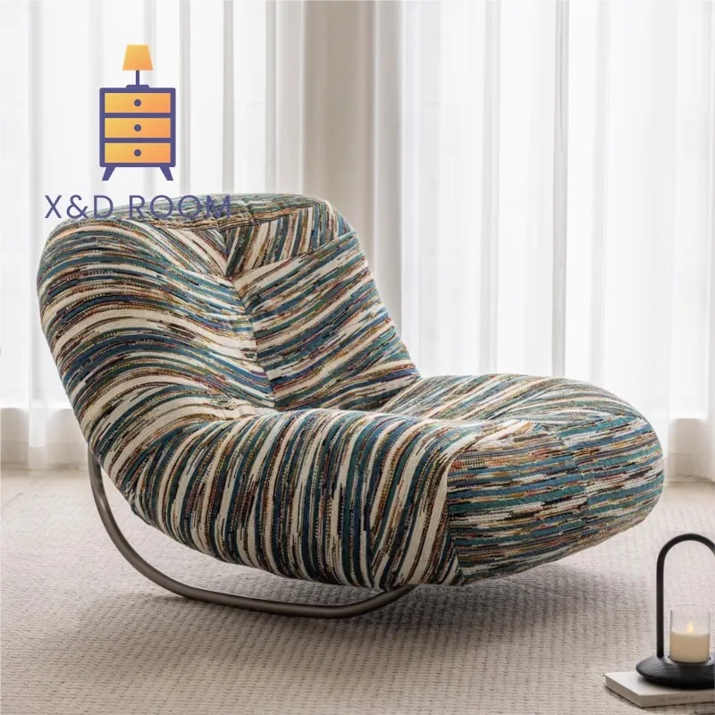 XD Caterpillar Диван Togo Балкон Повседневный одиночный стул Гостиная Интернет Знаменитый кованое железо Ретро кресло-качалка Ленивый диван