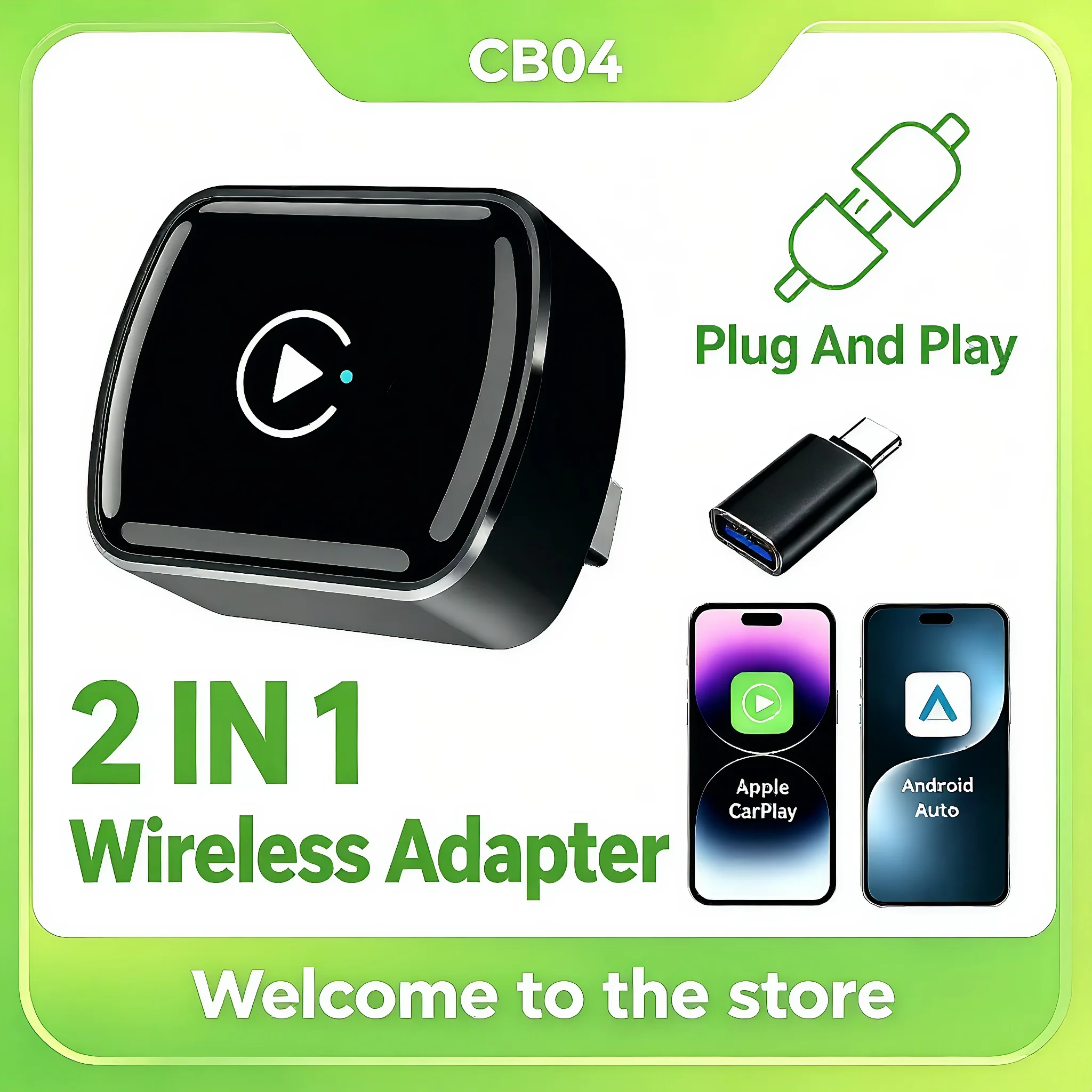 Wireless CarPlay Adapter 2025 Upgrade Convert Wired to Wireless Mini USB Dongle Fast Stable Connection for iPhone Apple CarPlay