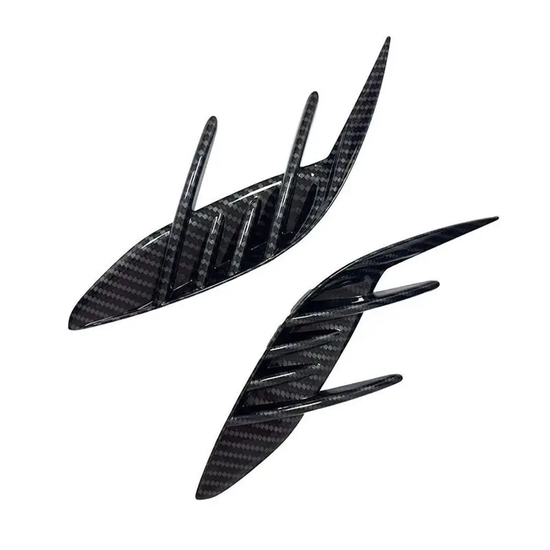 Top-Rated For KIA Stinger 2018-2023 Car Accessories Sticker Canard Rear Bumper Side Vent Spoiler Covers Black