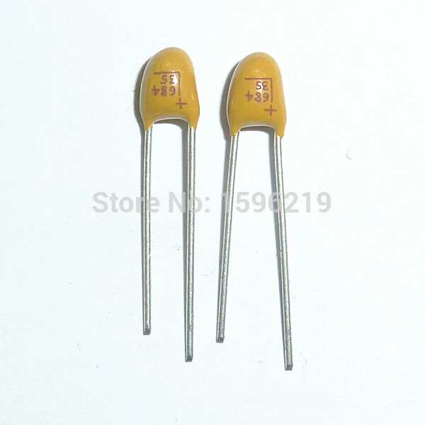 

100pcs Tantalum capacitor 0.68uF 35V Brand New 35V0.68uF DIP Radial