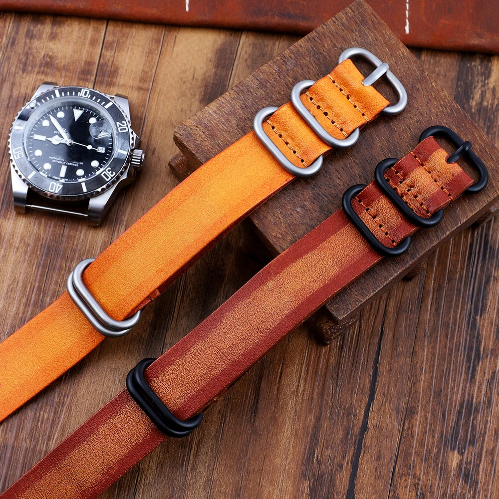 Retro Watch Bands 20mm 22mm Brown Long Watch Strap Replacement Watchband for Men Women Universal Wristband Bracelet Accessories image 4