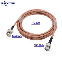 Cable RG400 de doble blindaje, adaptador de puente Coaxial RF de 50 Ohm, 50 Ohm, 10CM-30M, BNC macho a BNC macho, alta calidad, baja pérdida