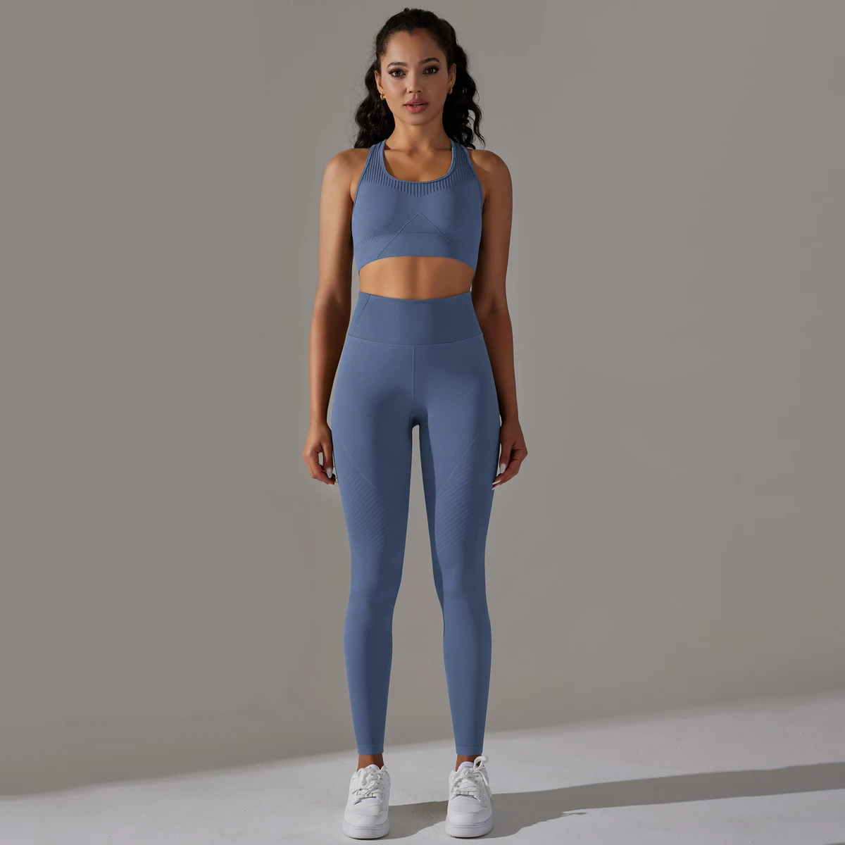 2pcs Women Yoga Set Bra Leggings Fitness Tracksuit Seamless Gym Sportswear Running Leggings Sports Sets Workout Vest Outfit