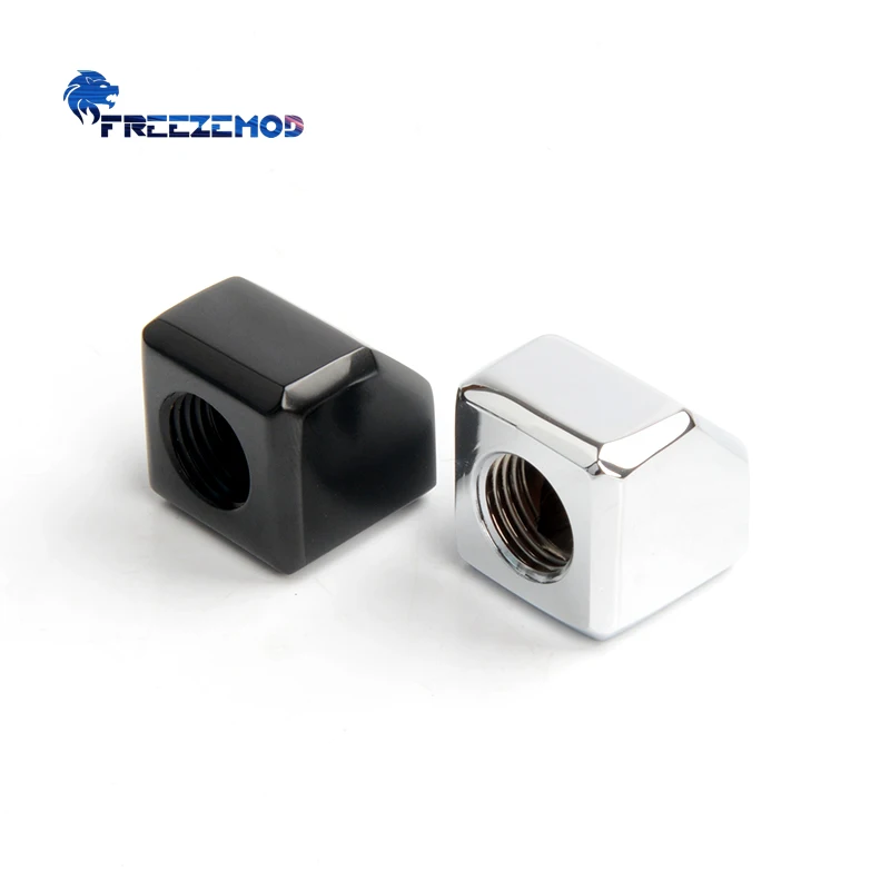 

Freezemod BSNWT-D90 90° Rotary Elbow Dual Internal Threads Reversible Angle Adapter PC Water Cooling Fitting