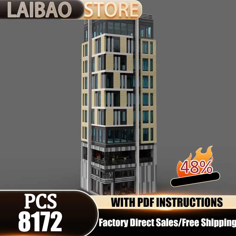 

Modular City Building Model Moc Building Blocks Bei Hotel Model Technology Bricks Christmas Assembly Street View Toys Gifts