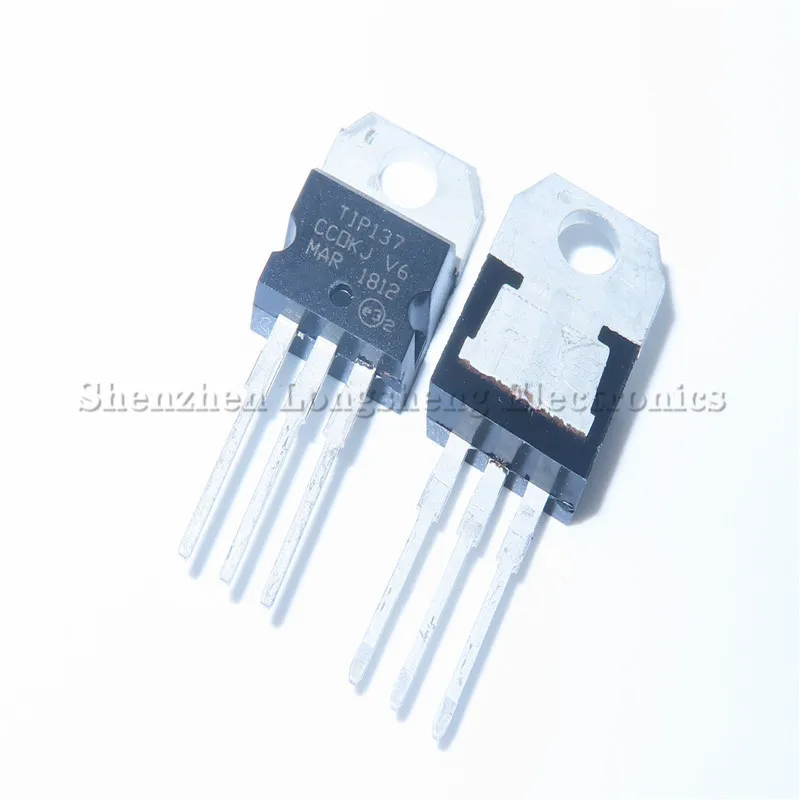 10PCS/LOT NEW TIP137 Transistor 100V/8A/70W TO-220 PNP Darlington Power Transistor In Stock