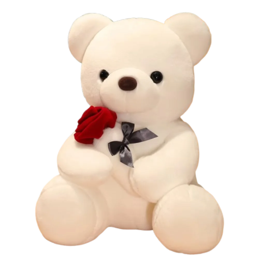 

Anime Soft Kids Toys Stuffed Animal Rose Bear Plush Toy Flower Kawaii Hug Bear Plush Doll 23cm Soft Bear Plush Toy Home Decor