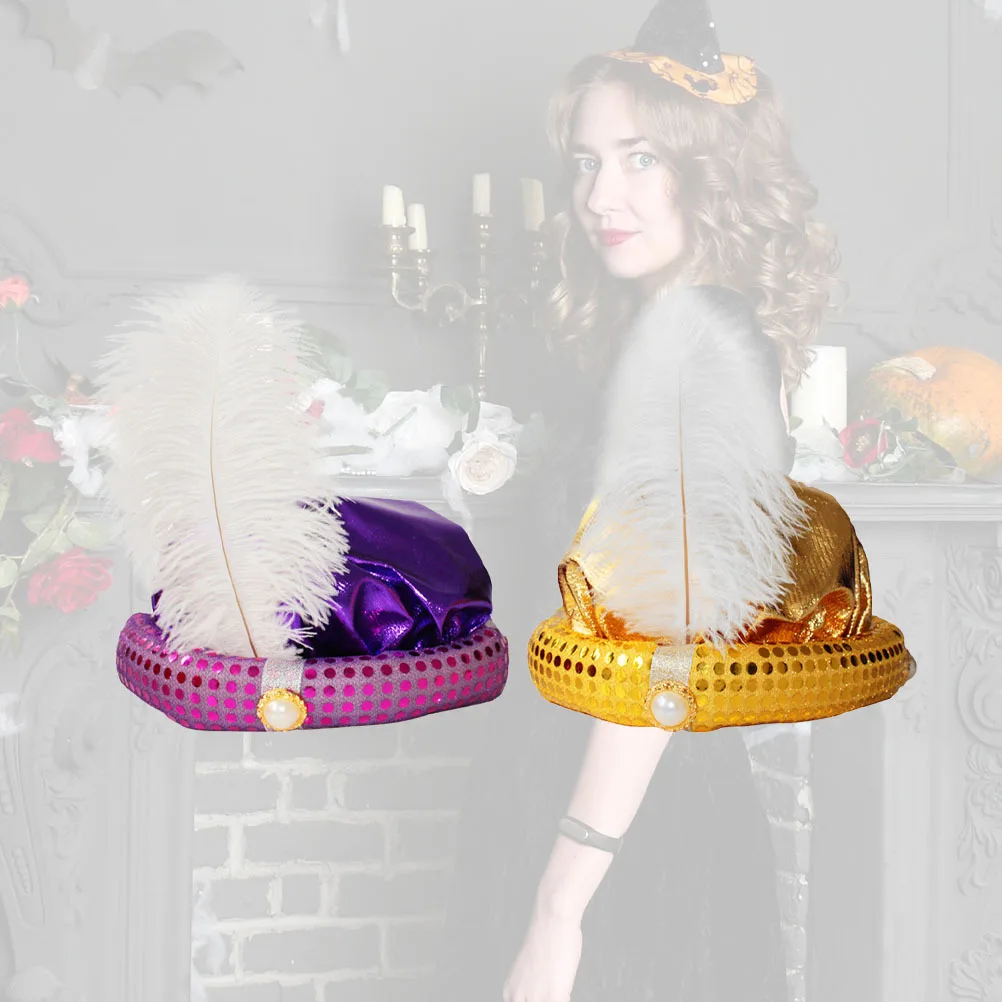 

2 шт. шляпа прочный светоотражающий аксессуар для косплея с блестками для Хэллоуина, маскарада, вечеринки, сцены, взрослых и детей