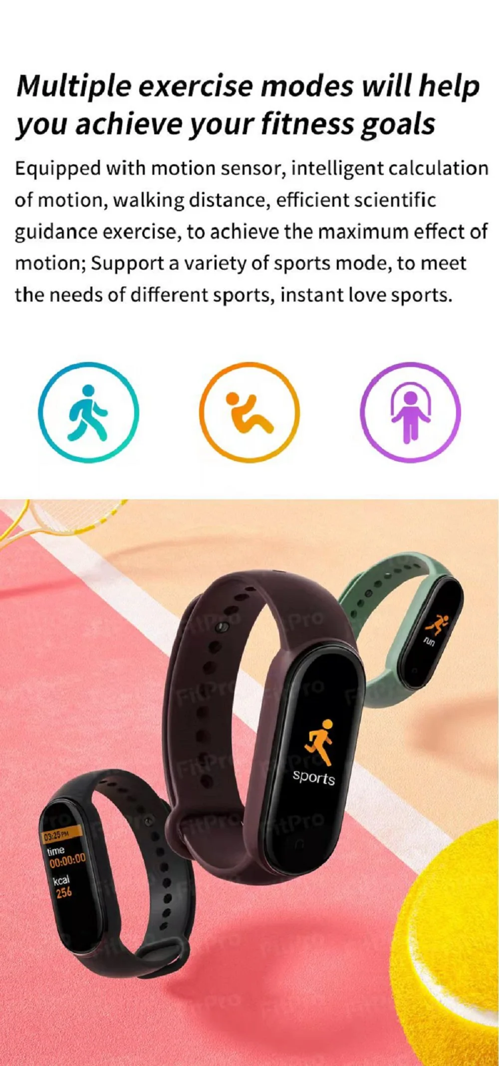 Hot Sale Smart Bracelet M5 Heart Rate Sleep Monitor Smart Band Color Screen Smart Bracelet