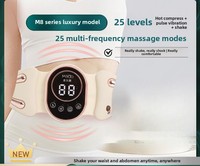 Electric Abdominal Massage Instrument Fitness Sports Belthot Compress Palace Warming Belt Plastic Waist Fat Rejection Machine
