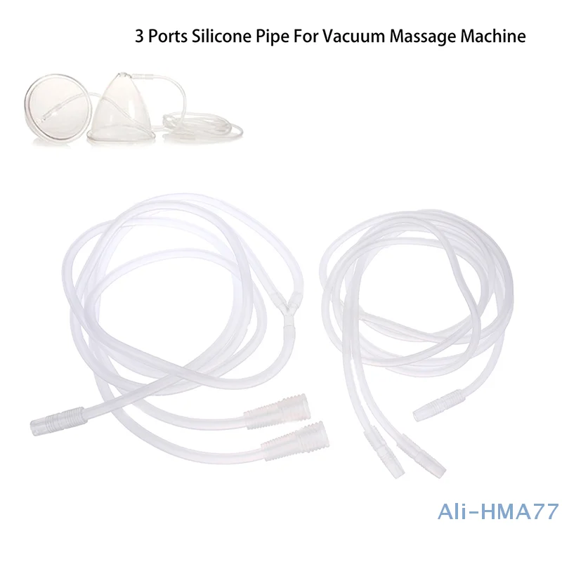 3Port Vacuum Massage Enlargement Lifting Breast Enhancer Cup Pipe Tube Connect