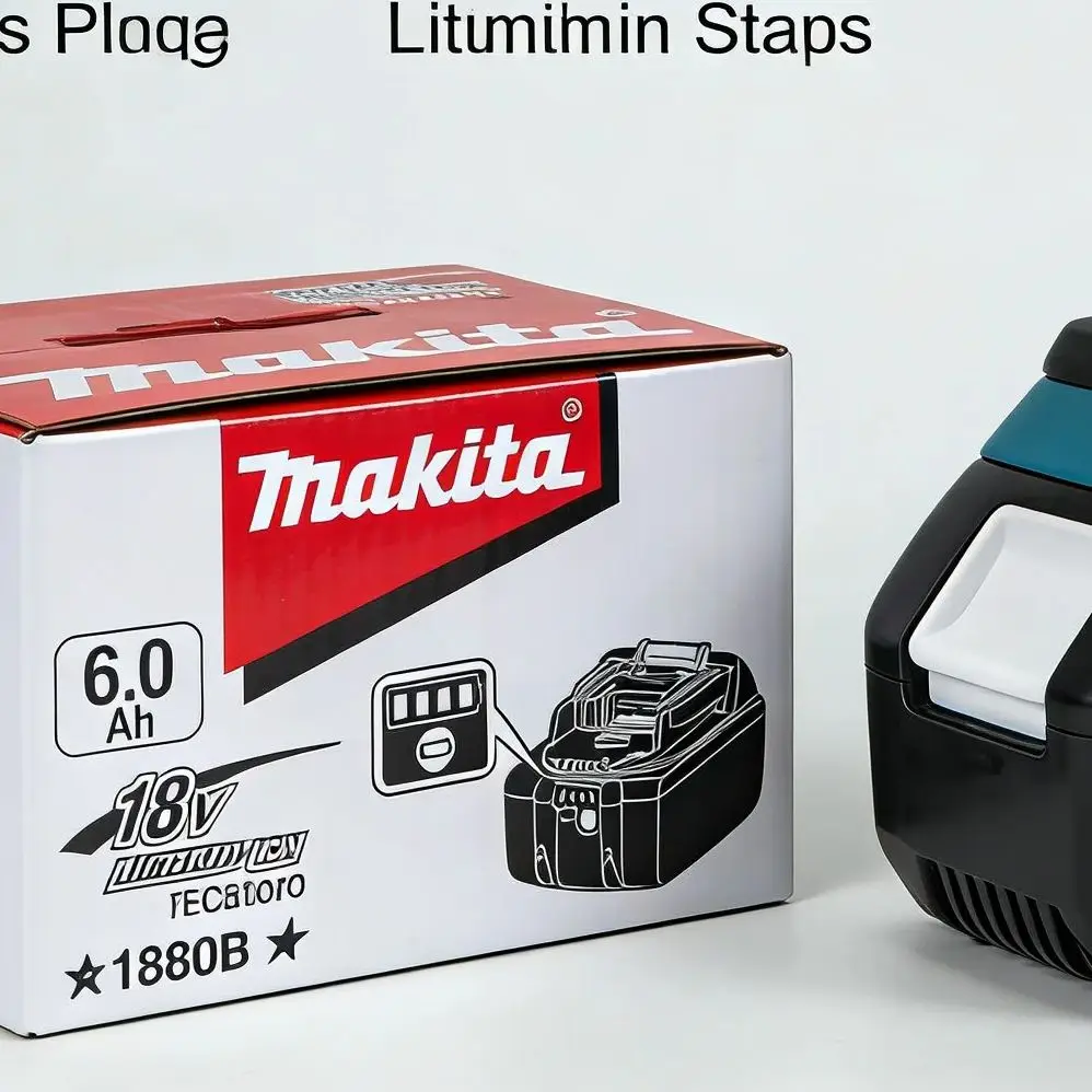 

Makita Original 6Ah Lithium Battery Replacement for 18V Tools Compatible with BL1830B BL1850B BL1850 BL1840 BL1860 BL1815