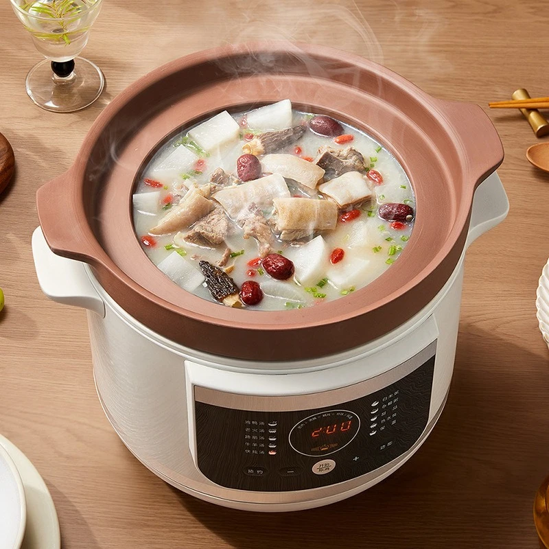 5.5L電気土鍋シチュースープクッカー自動スロークッカー家庭 - Slow Cooker Ceramic のレビューと価格