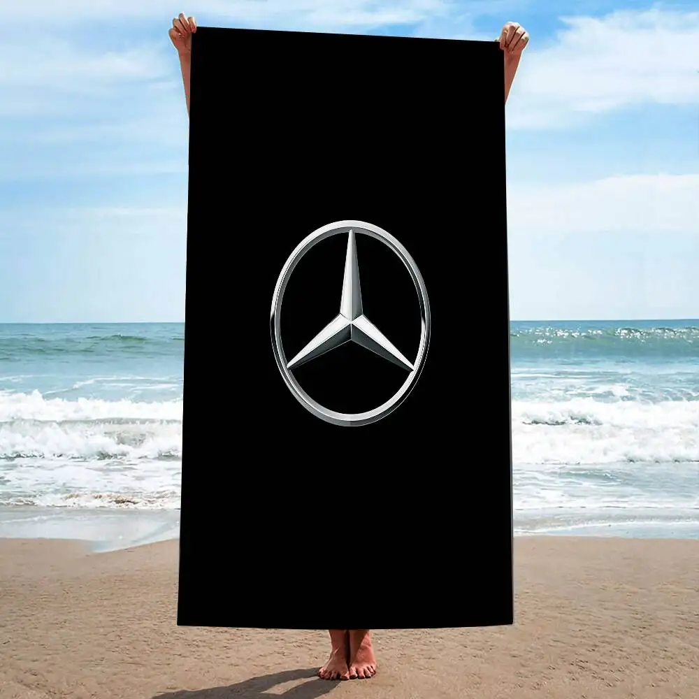 M-Mercedes-Ben-z-Backs Bath Towel Microfiber Soft Water Absorbing Breathable For Girl Kids Decorative Cartoon Beach Towel
