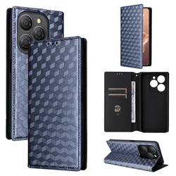 For Blackview Shark 9 stereoscopic lines flip wallet skin PU case purse for Blackview Shark9 Shark 9 Magnetic Phone Cover