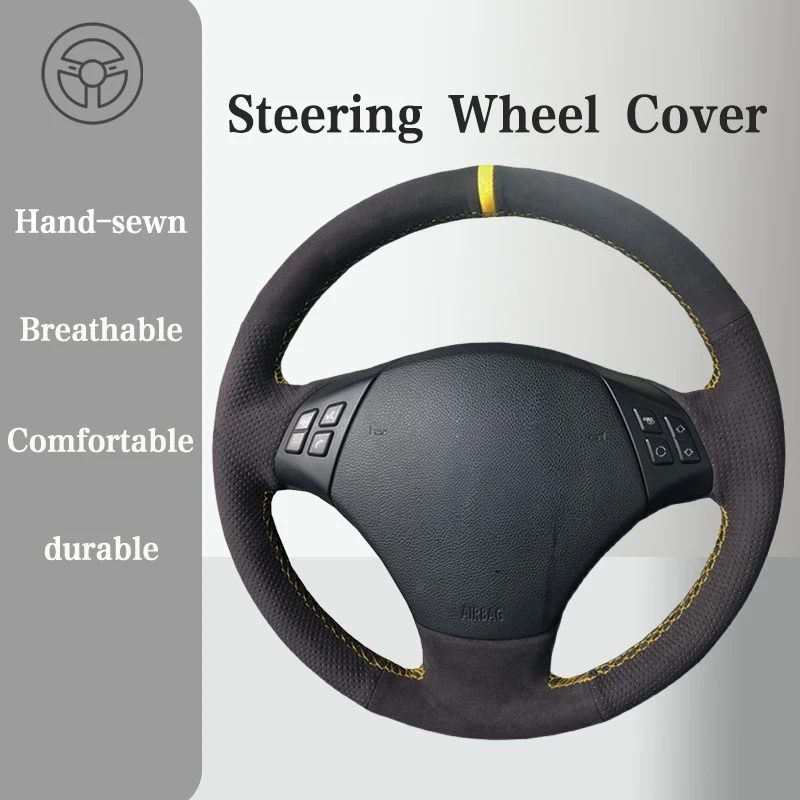 Suede Car Steering wheel Cover For BMW 530 523 523li 525 520li 535 545i E60   Handle Cover Interior Car Accessories