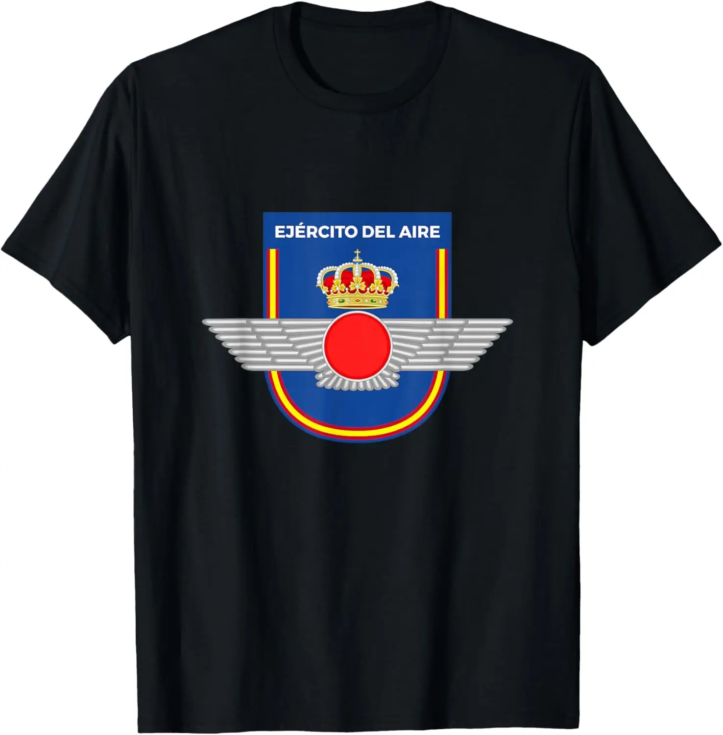 

Emblema Ejército del Aire español Fuerza Aérea T-Shirt Short Sleeve Casual 100% Cotton Shirt