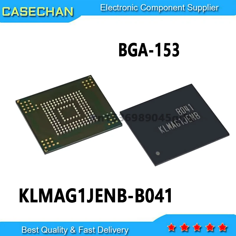1-5 قطعة KLMAG1JENB-B041 BGA-153 KLMAG1JENB KLMAG1 JENB EMMC 5.1 16GB نسخة الخط شريحة الذاكرة IC جديد