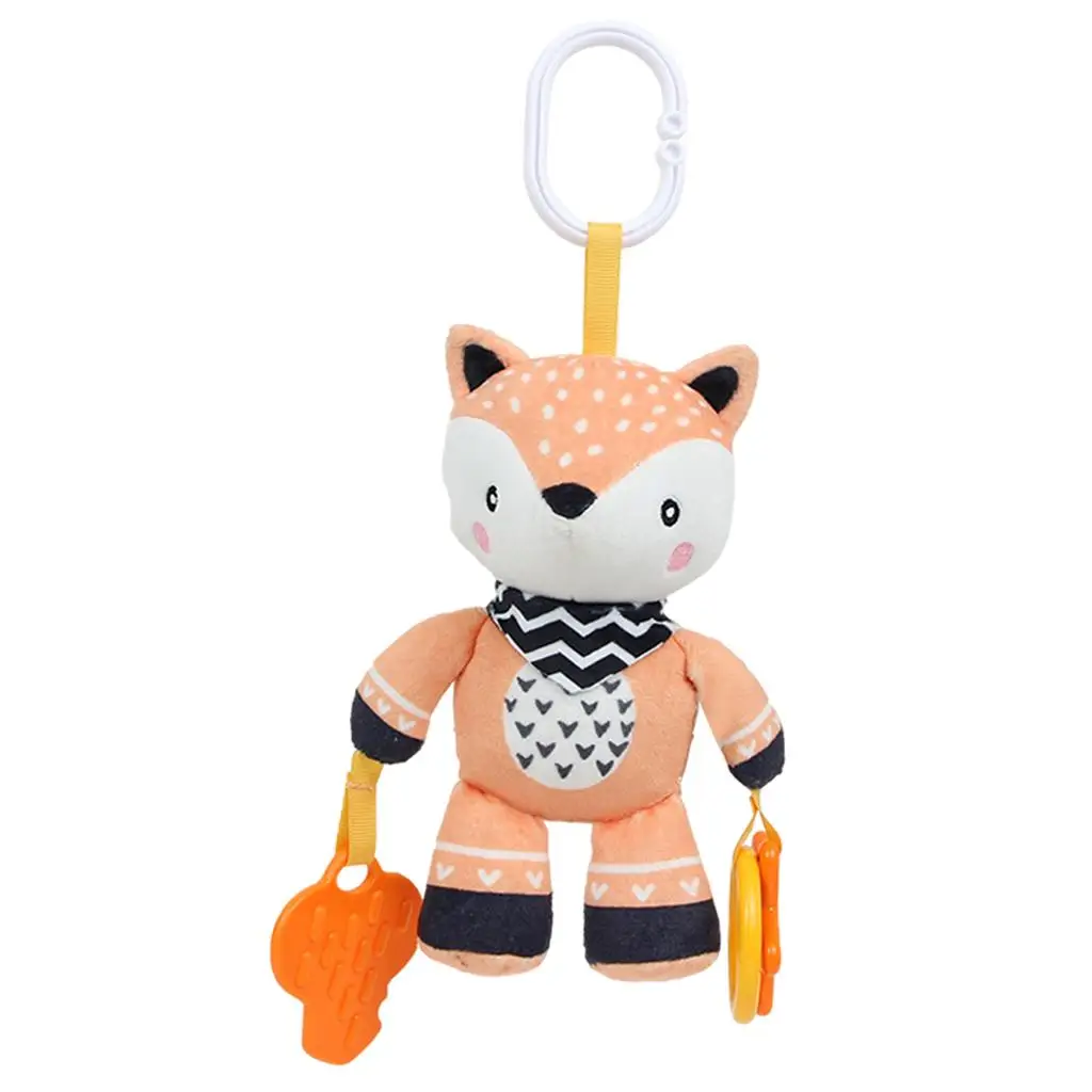 ぬいぐるみベビーハンギングガラガラおもちゃ装飾ぬいぐるみインタラクティブベビーカーガラガラアクティビティおもちゃベビーカーベビーベッド用0-6-12ヶ月の赤ちゃん用