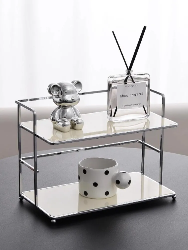 

Современная легкая роскошная акриловая многослойная стойка для хранения косметики и духов для гостиной, настольная стойка для размещения чашки с водой