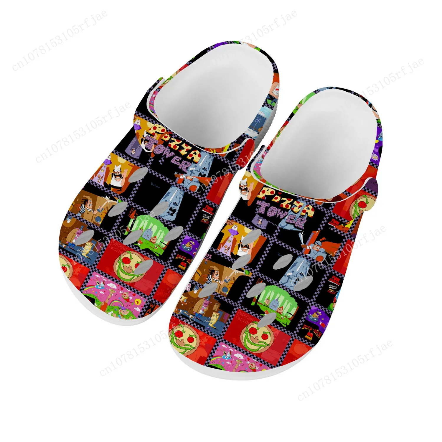 

Pizza Tower Home Clogs Hot Cartoon Game Mens Womens Youth Boys Girls Sandals Shoes Garden Custom Made Shoes Beach Hole Slippers