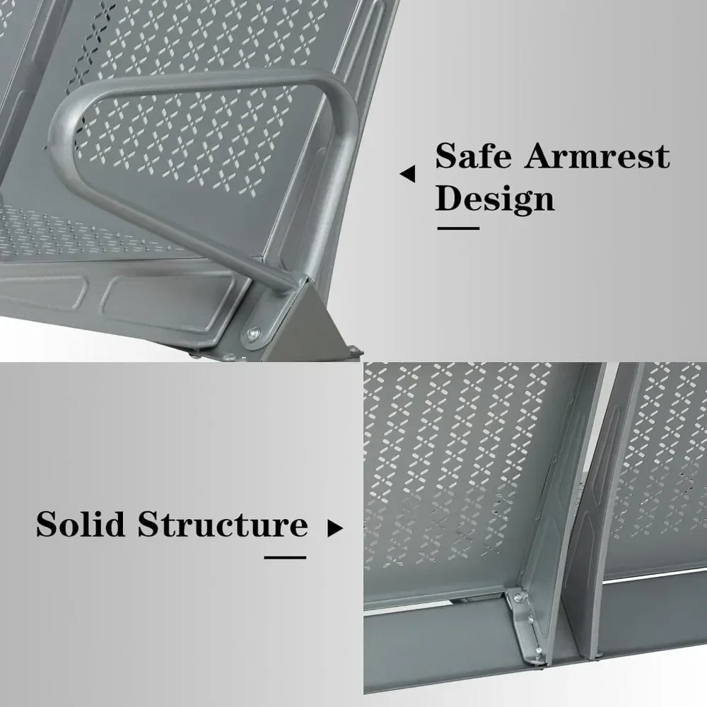 Waiting Chairs,Two Waiting Room Chairs and Stools with Armrests, Office Meetings, Airport, Commercial Bank Waiting Chairs