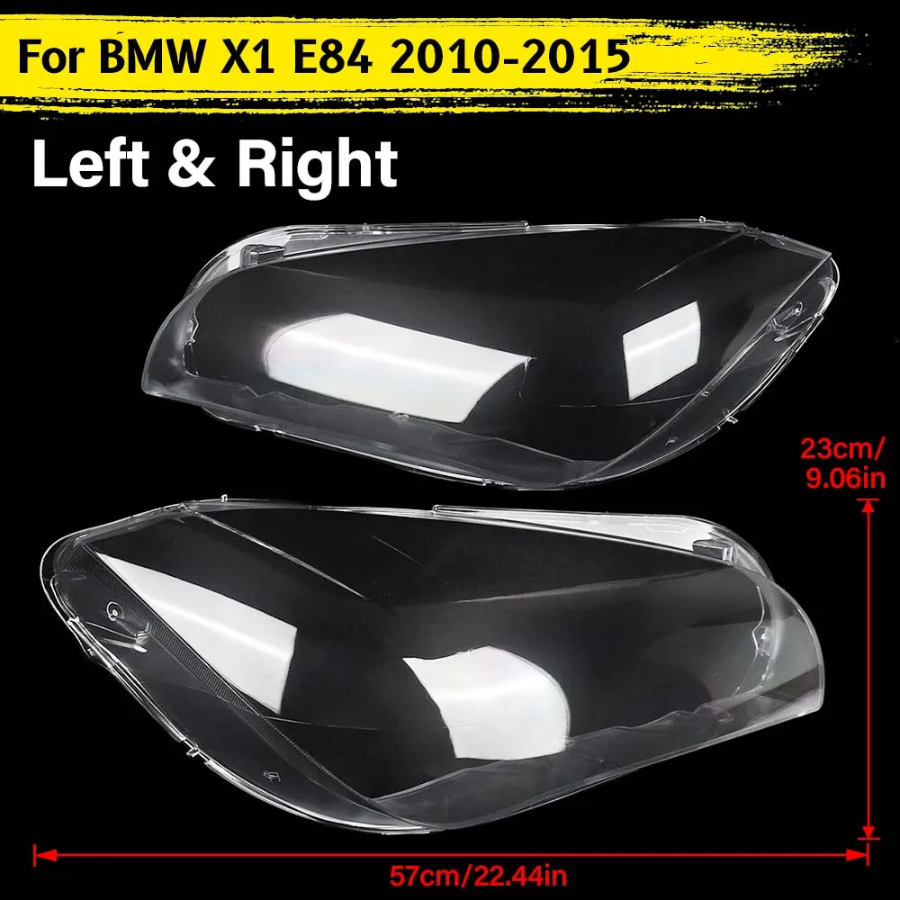 

Крышка объектива передней фары автомобиля для BMW X1 E84 2010 2011 2012 2013 2014 2015, корпус фары, прозрачный абажур, автомобильные аксессуары